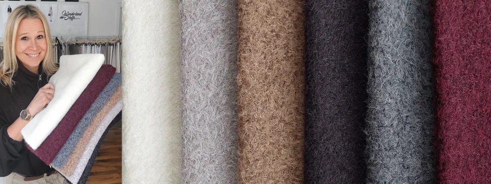 Boucle mit Wolle - hochwertig und weich im Griff