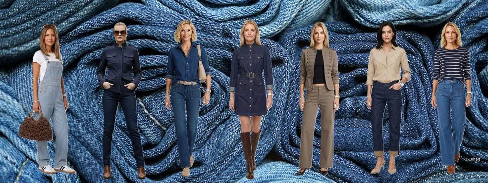 Jeansstoffe & Jeans-Outfits als N�hinspiration
