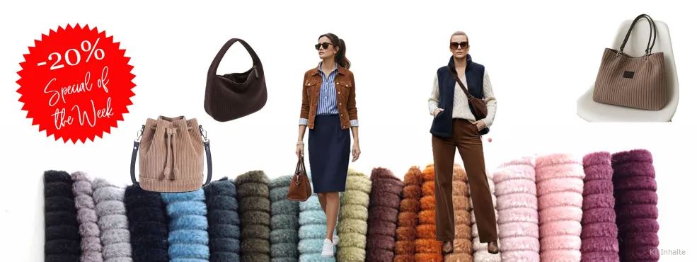 Cordstoffe und Outfits mit Cordstoffen