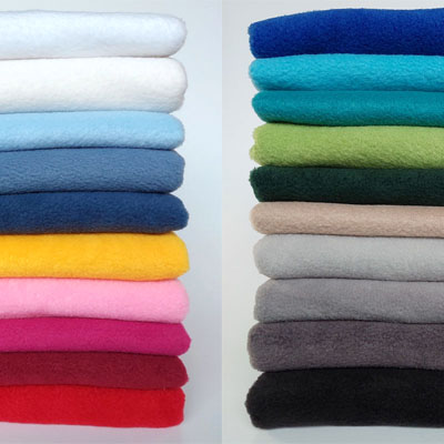 Fleece Stoff uni