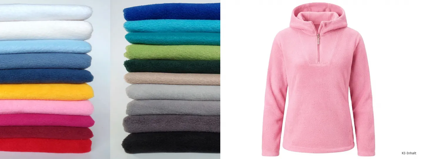 Fleece Stoff uni