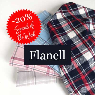 Flanell Stoffe - 20% Rabatt