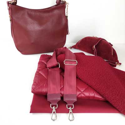 Beitrag 14.10.25 Dunkelrot / weinrote Stoffe & Accessoires