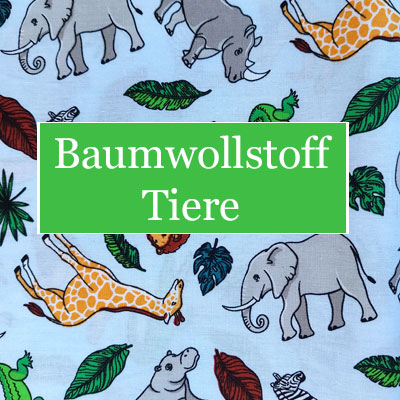 Baumwollstoffe Tiere