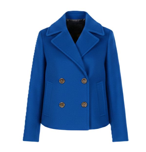 Details einer Jacke aus Lodenstoff