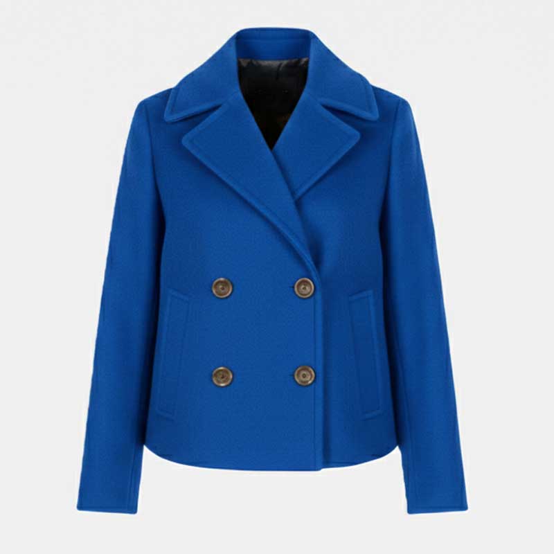 Details einer Jacke aus Lodenstoff