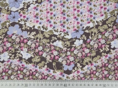 RESTSTCK 90 cm Milliblus Ethno Folk Viskose Blumen, taupe