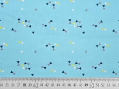 RESTSTCK 87 cm BW Little Darling kleine Dreiecke, hellblau