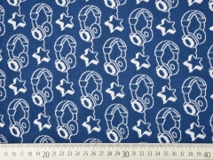 Bio-Jacquard Hamburger Liebe Kopfhrer, blau