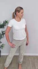 RESTST�CK 97 cm Samtjersey butter weich & elastisch, Sandstone Velvet (helles taupe)