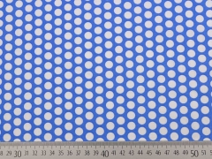 Baumwollstoff Punkte Fresh Dots 9 mm, weiß himmelblau