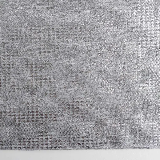 Strickstoff Hahnentritt Glitzer, hellgrau meliert
