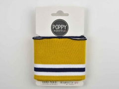 Fertigb�ndchen Streifen College Stil, wei� dunkelblau ocker