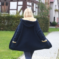 Fertigb�ndchen Streifen College Stil, wei� dunkelblau ocker