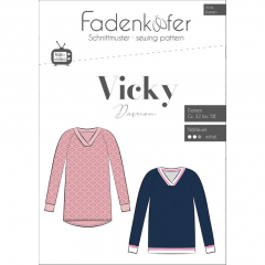 Schnittmuster Pullover V-Ausschnitt Vicky Damen Fadenkfer