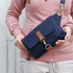 Dry Oilskin Light gewachste Baumwolle, marineblau
