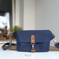 Dry Oilskin Light gewachste Baumwolle, marineblau