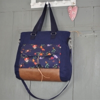 Dry Oilskin Light gewachste Baumwolle, marineblau