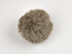 Kunstfellbommel Taschenanh�nger 6 cm, taupe