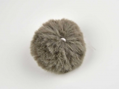 Kunstfellbommel Taschenanh�nger 6 cm, taupe