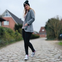 RESTST�CK 85 cm Sweatstoff angeraut uni, mausgrau