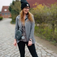 RESTST�CK 85 cm Sweatstoff angeraut uni, mausgrau