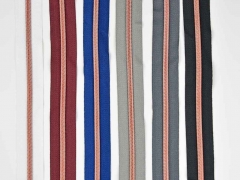 1 m Rei�verschluss metallisiert KUPFER 6,5 mm Spirale + 3 Schieber, marine blau