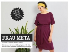 Schnittmuster lssiges Kleid mit breitem Grtel Frau Meta Studio Schnittreif