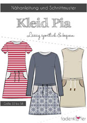 Papierschnittmuster Damen Kleid PIA Fadenkfer