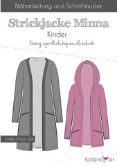 Schnittmuster Strickjacke Minna Kids Fadenkfer