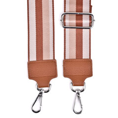 Taschengurt Taschenriemen Streifen 5 cm, hellbeige beige rotbraun