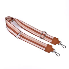 Taschengurt Taschenriemen Streifen 5 cm, hellbeige beige rotbraun