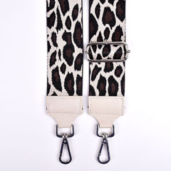 Taschengurt Taschenriemen Leoparden Muster 5 cm, schwarz braun beige, creme Lederenden