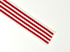 Gurtband Streifen 4 cm, rot weiß