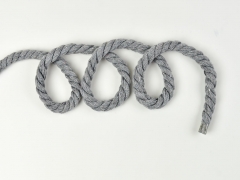 gedrehte Kordel dick 8 mm, grau