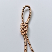 Kordel Schlangenmuster Lederimitat, beige dunkelbraun