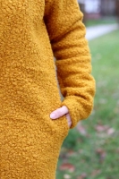 Boucle Stoff Schafsl�ckchen elastisch, hellbraun