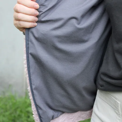 Teddyfleece Teddyfell aus Baumwolle, helles altrosa