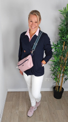 RESTST�CK 89 cm Baumwoll Twill Trenchcoat Stoff Stretch, nachtblau