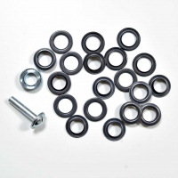 10 Metall sen Gunmetal 14 mm mit Werkzeug
