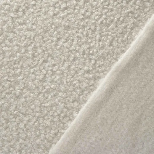 Boucle Stoff Schafsl�ckchen, cremewei�