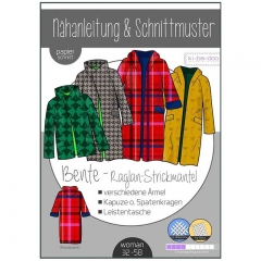 Schnittmuster Strickmantel BENTE Raglanrmel Damen ki-ba-doo