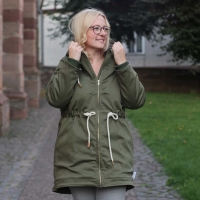 RESTST�CK 130 cm Baumwoll Twill Trenchcoat Stoff Stretch, cremewei�