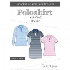 Papierschnittmuster POLOSHIRT Damen Polokleid Fadenkfer