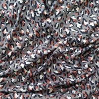 RESTST�CK 80 cm Viskose Jerseystoff Leoparden Muster,rostbraun dunkeltaupe