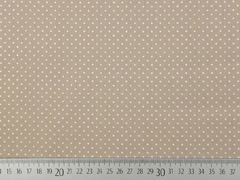 Baumwollstoff kleine Punkte beschichtet Petite Dots, wei hellbeige