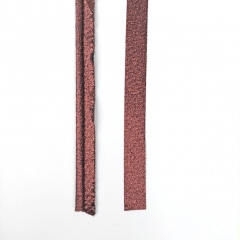 Paspelband uni, Nougat braun metallic