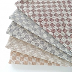 RESTST�CK 44 cm Dekostoff Schachbrettmuster Karomuster, taupe natur