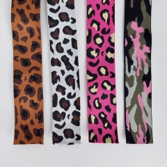 Gummiband Leopardenmuster, 4 cm braun weissgrau