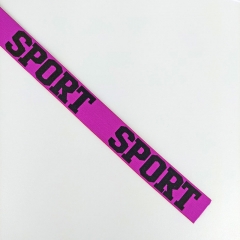 Gummiband Sport 32 mm breit, schwarz lila